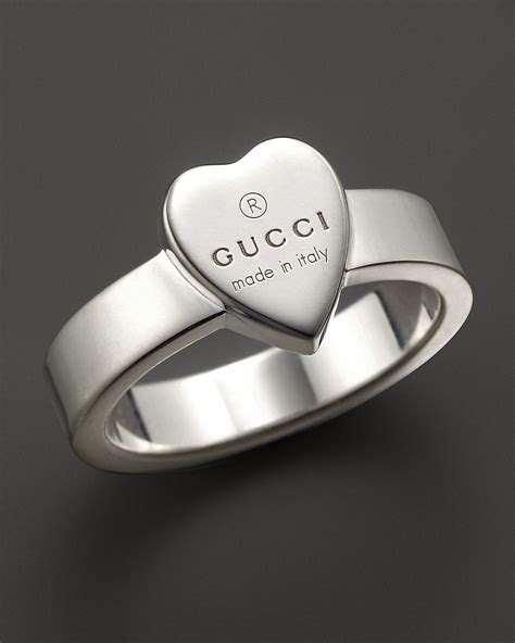 gucci women's rings silver|Gucci trademark ring in gold.